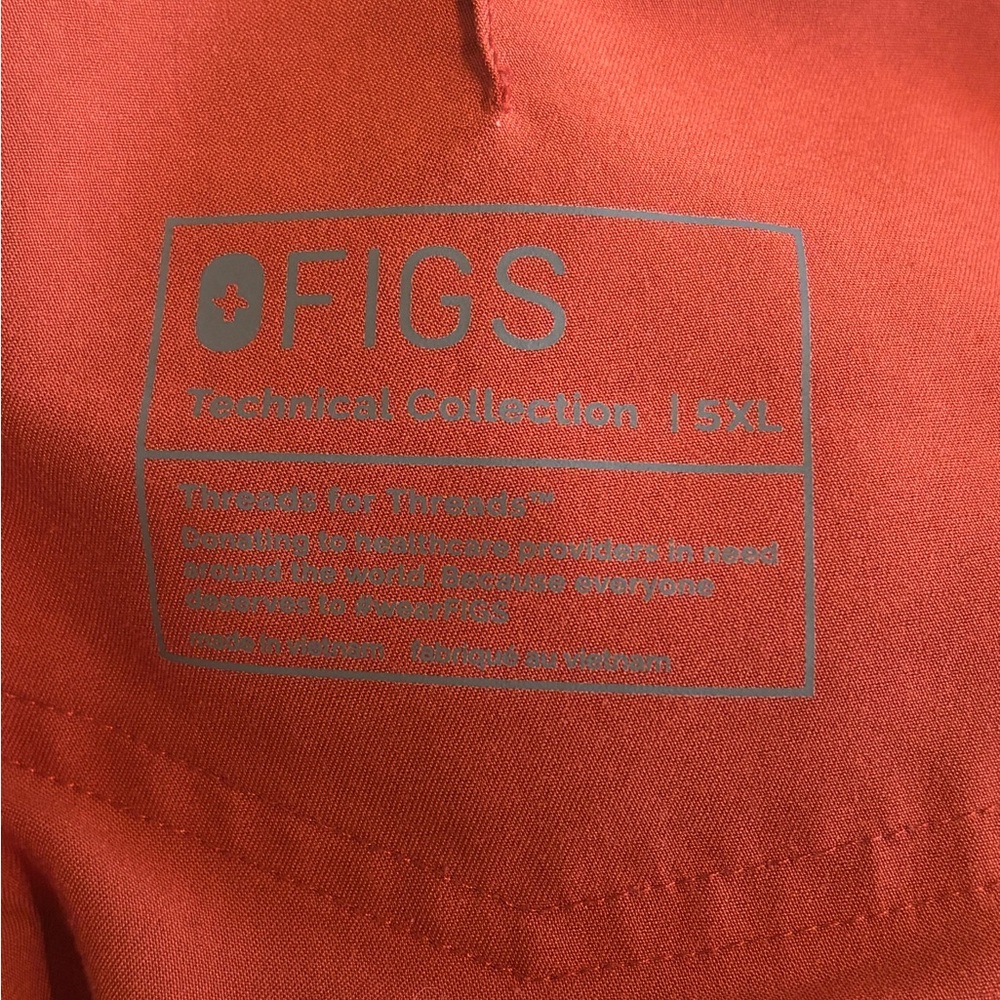 Figs Technical Collection pants in Bold rust